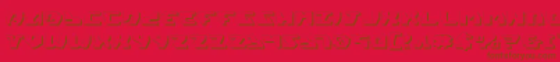 Gyrv23D Font – Brown Fonts on Red Background