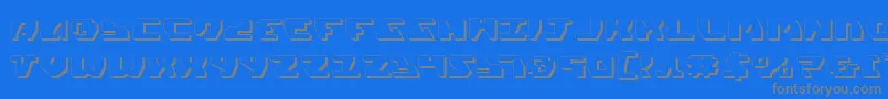 Gyrv23D Font – Gray Fonts on Blue Background