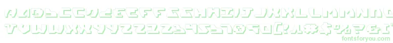 Gyrv23D Font – Green Fonts on White Background