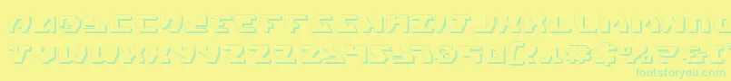 Gyrv23D Font – Green Fonts on Yellow Background