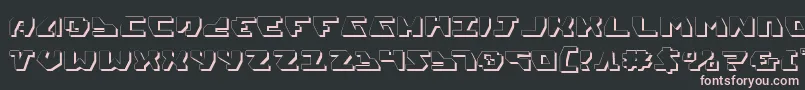 Gyrv23D Font – Pink Fonts on Black Background