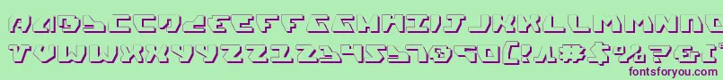 Gyrv23D Font – Purple Fonts on Green Background