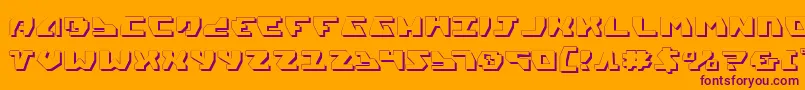 Gyrv23D Font – Purple Fonts on Orange Background