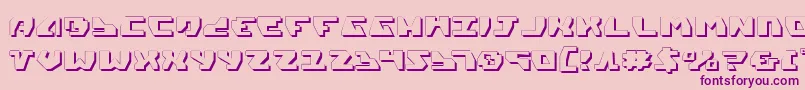 Gyrv23D Font – Purple Fonts on Pink Background