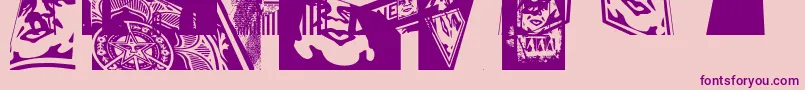 ObeytownCaps Font – Purple Fonts on Pink Background