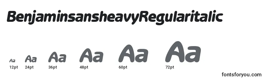 BenjaminsansheavyRegularitalic Font Sizes