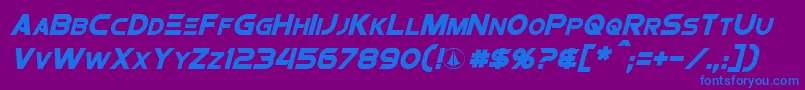 ProtocultureItalic Font – Blue Fonts on Purple Background