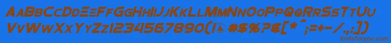 ProtocultureItalic Font – Brown Fonts on Blue Background