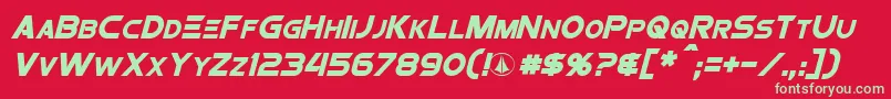 ProtocultureItalic Font – Green Fonts on Red Background