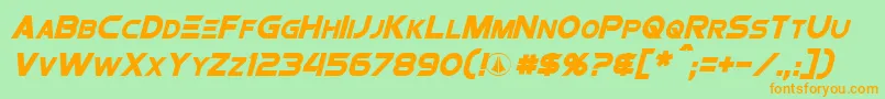 ProtocultureItalic Font – Orange Fonts on Green Background