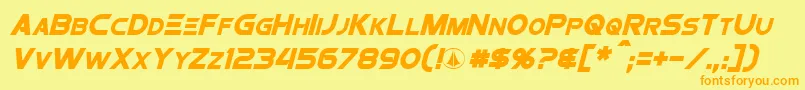 ProtocultureItalic Font – Orange Fonts on Yellow Background