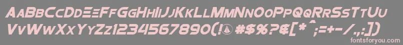 フォントProtocultureItalic – 灰色の背景にピンクのフォント