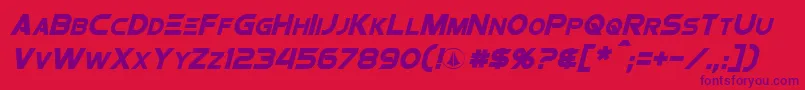 フォントProtocultureItalic – 赤い背景に紫のフォント