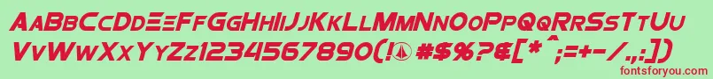 ProtocultureItalic Font – Red Fonts on Green Background