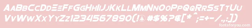 フォントProtocultureItalic – ピンクの背景に白い文字