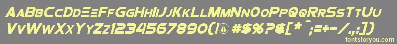 Шрифт ProtocultureItalic – жёлтые шрифты на сером фоне