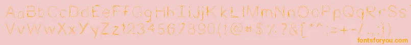 Viastik Font – Orange Fonts on Pink Background