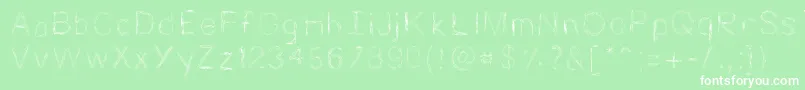 Viastik Font – White Fonts on Green Background