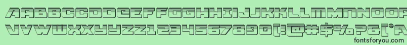 Aircruiserplat Font – Black Fonts on Green Background