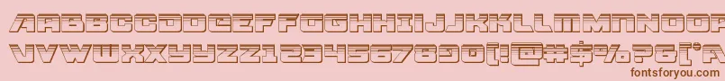 Aircruiserplat Font – Brown Fonts on Pink Background