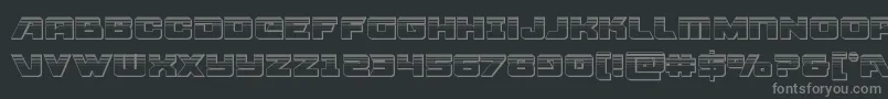 Aircruiserplat Font – Gray Fonts on Black Background