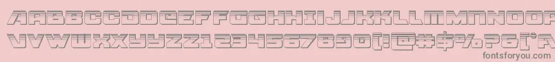 Aircruiserplat-Schriftart – Graue Schriften auf rosa Hintergrund