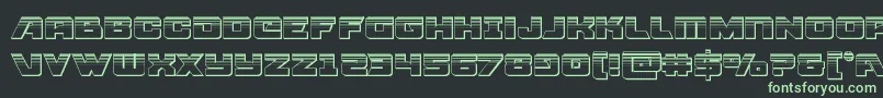 Weitere Informationen zur Aircruiserplat-Schriftart Aircruiserplat-Schriftart – Grüne Schriften auf schwarzem Hintergrund