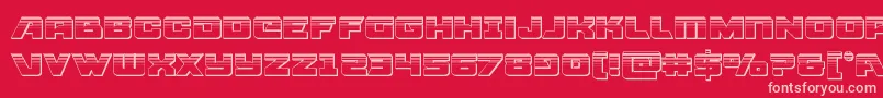 Aircruiserplat Font – Pink Fonts on Red Background