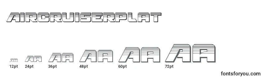 Размеры шрифта Aircruiserplat