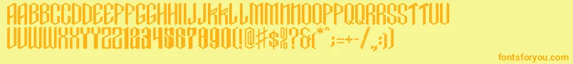 CrisscoFp Font – Orange Fonts on Yellow Background