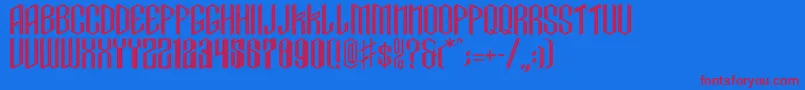 CrisscoFp Font – Red Fonts on Blue Background