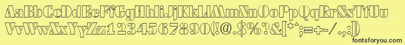 DekoblackopenSerialRegularDb Font – Black Fonts on Yellow Background