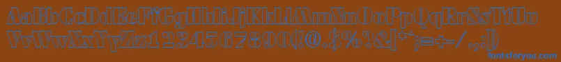 DekoblackopenSerialRegularDb Font – Blue Fonts on Brown Background