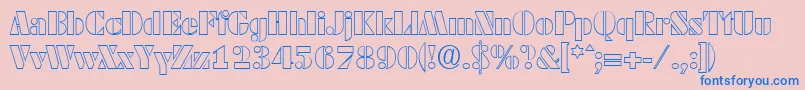 fuente DekoblackopenSerialRegularDb – Fuentes Azules Sobre Fondo Rosa