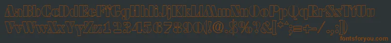 DekoblackopenSerialRegularDb Font – Brown Fonts on Black Background