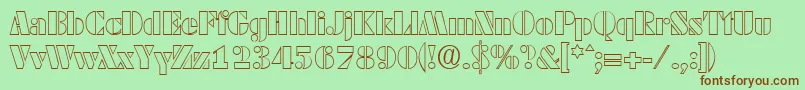 DekoblackopenSerialRegularDb Font – Brown Fonts on Green Background