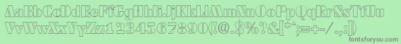 DekoblackopenSerialRegularDb Font – Gray Fonts on Green Background