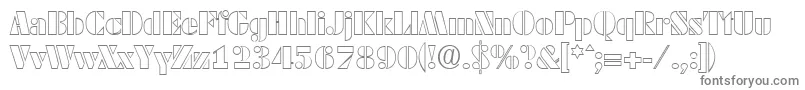 DekoblackopenSerialRegularDb Font – Gray Fonts on White Background