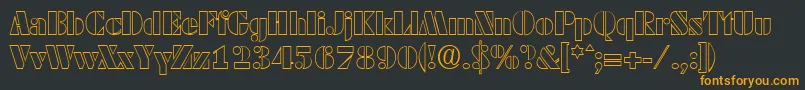 fuente DekoblackopenSerialRegularDb – Fuentes Naranjas Sobre Fondo Negro