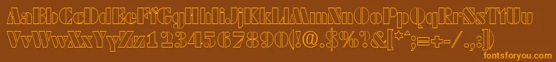 fuente DekoblackopenSerialRegularDb – Fuentes Naranjas Sobre Fondo Marrón