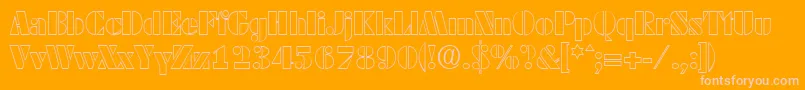 DekoblackopenSerialRegularDb Font – Pink Fonts on Orange Background