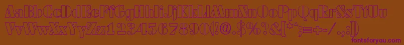 DekoblackopenSerialRegularDb Font – Purple Fonts on Brown Background