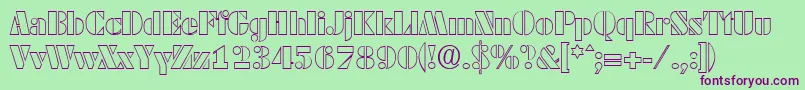 DekoblackopenSerialRegularDb Font – Purple Fonts on Green Background