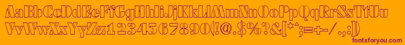 DekoblackopenSerialRegularDb Font – Purple Fonts on Orange Background