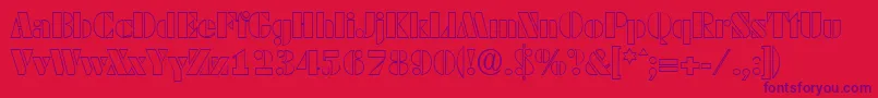 DekoblackopenSerialRegularDb Font – Purple Fonts on Red Background