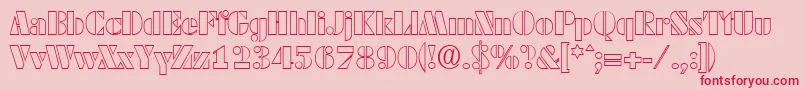 DekoblackopenSerialRegularDb Font – Red Fonts on Pink Background