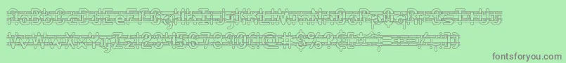 fuente Entangle – Fuentes Grises Sobre Fondo Verde