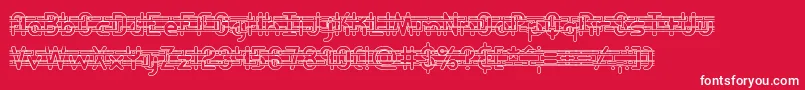 Entangle Font – White Fonts on Red Background
