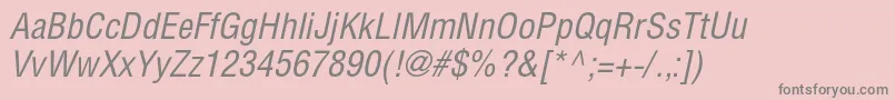 HelioscondcItalic Font – Gray Fonts on Pink Background