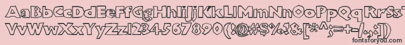 Chunkoblockooutlinextraheavy Font – Black Fonts on Pink Background